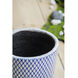 Terracotta Blue and White Outdoor Planter, Set of 4