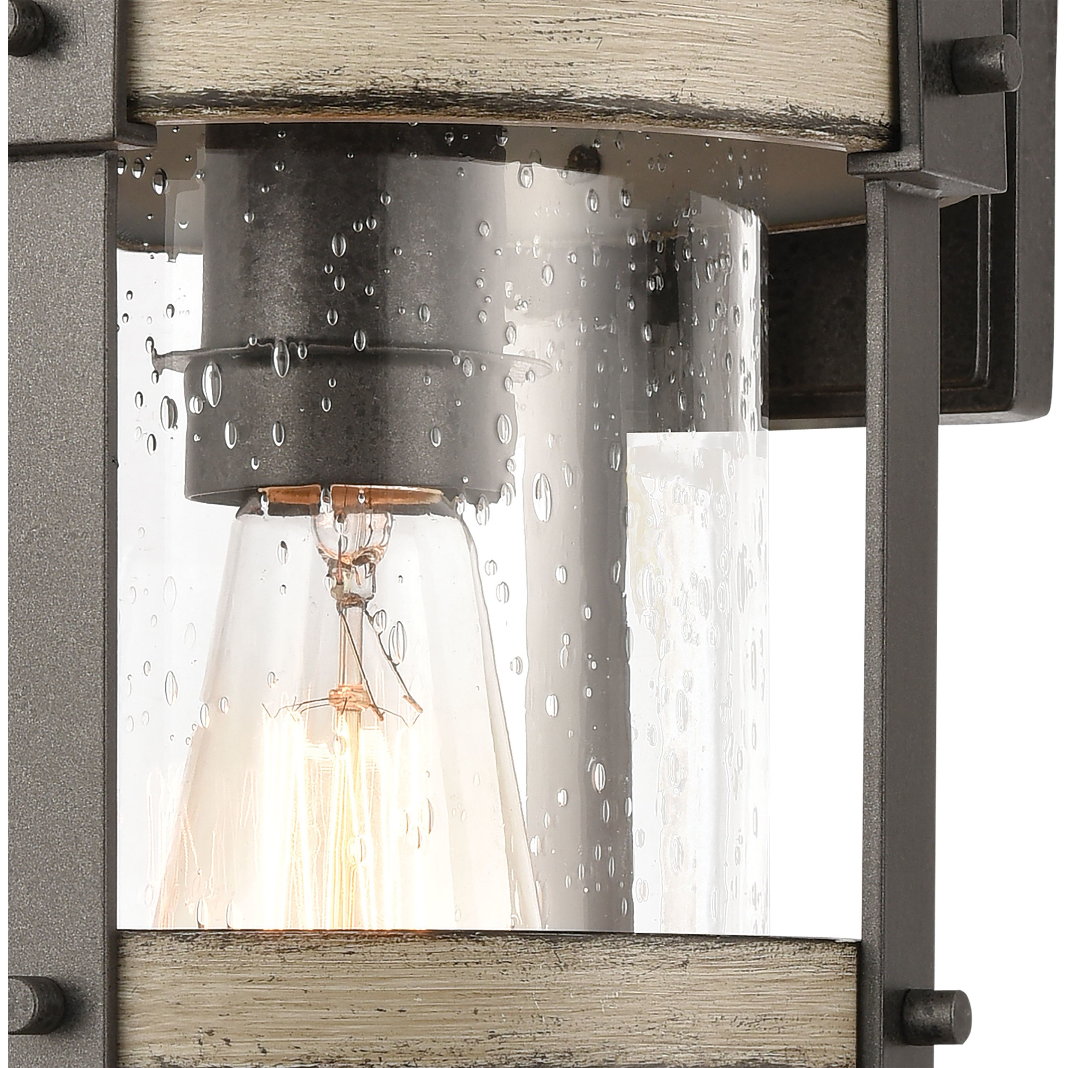 Annenberg 1 Light 16 inch Anvil Iron with Distressed Antiqued Gray Outdoor Wall Sconce