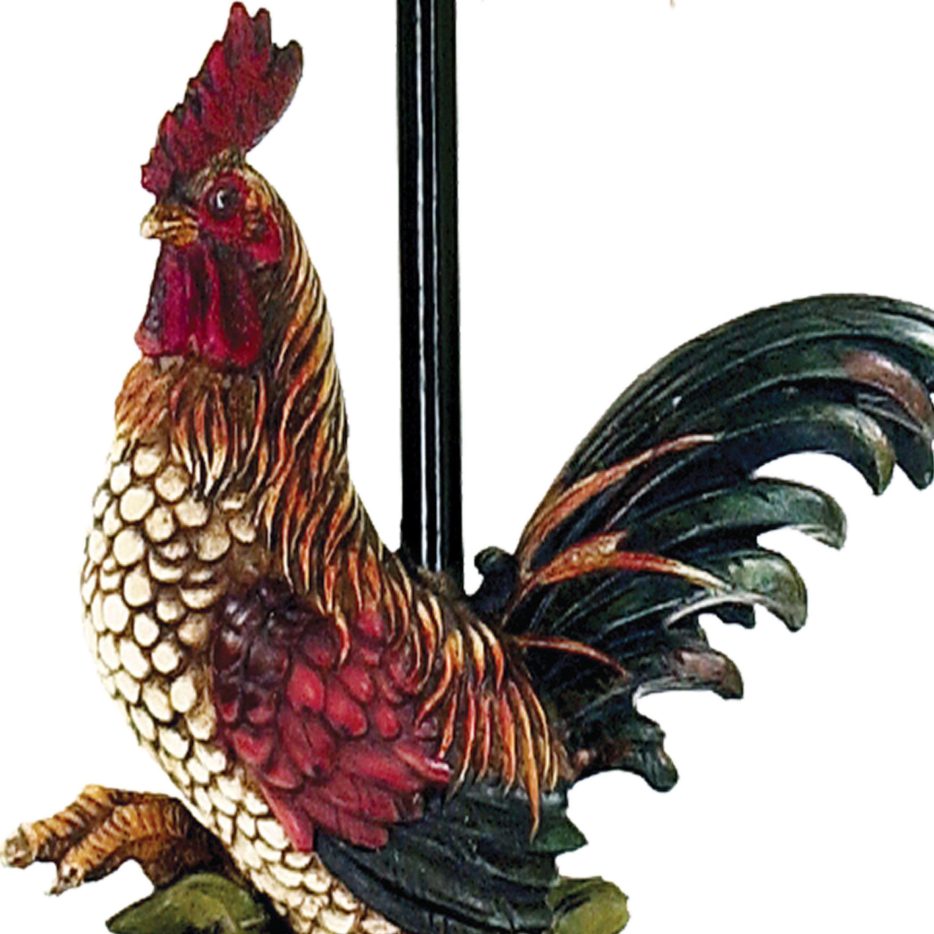 Petite Rooster 19 inch 40 watt Multicolor Table Lamp Portable Light