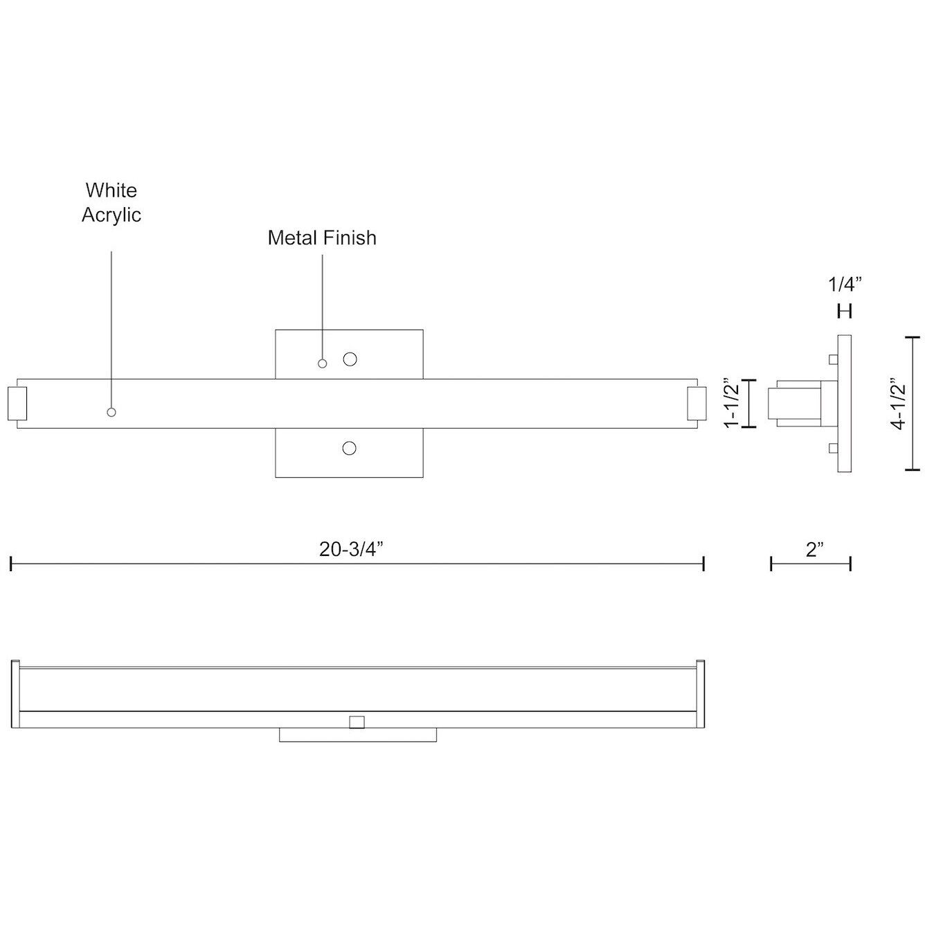 Latitude-Slim Bath Vanity Light Wall Light