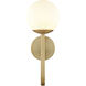 Caroline 1 Light 9 inch Brushed Gold Vanity Light Wall Light