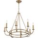 Bailey 8 Light 28 inch Aged Brass Chandelier Ceiling Light