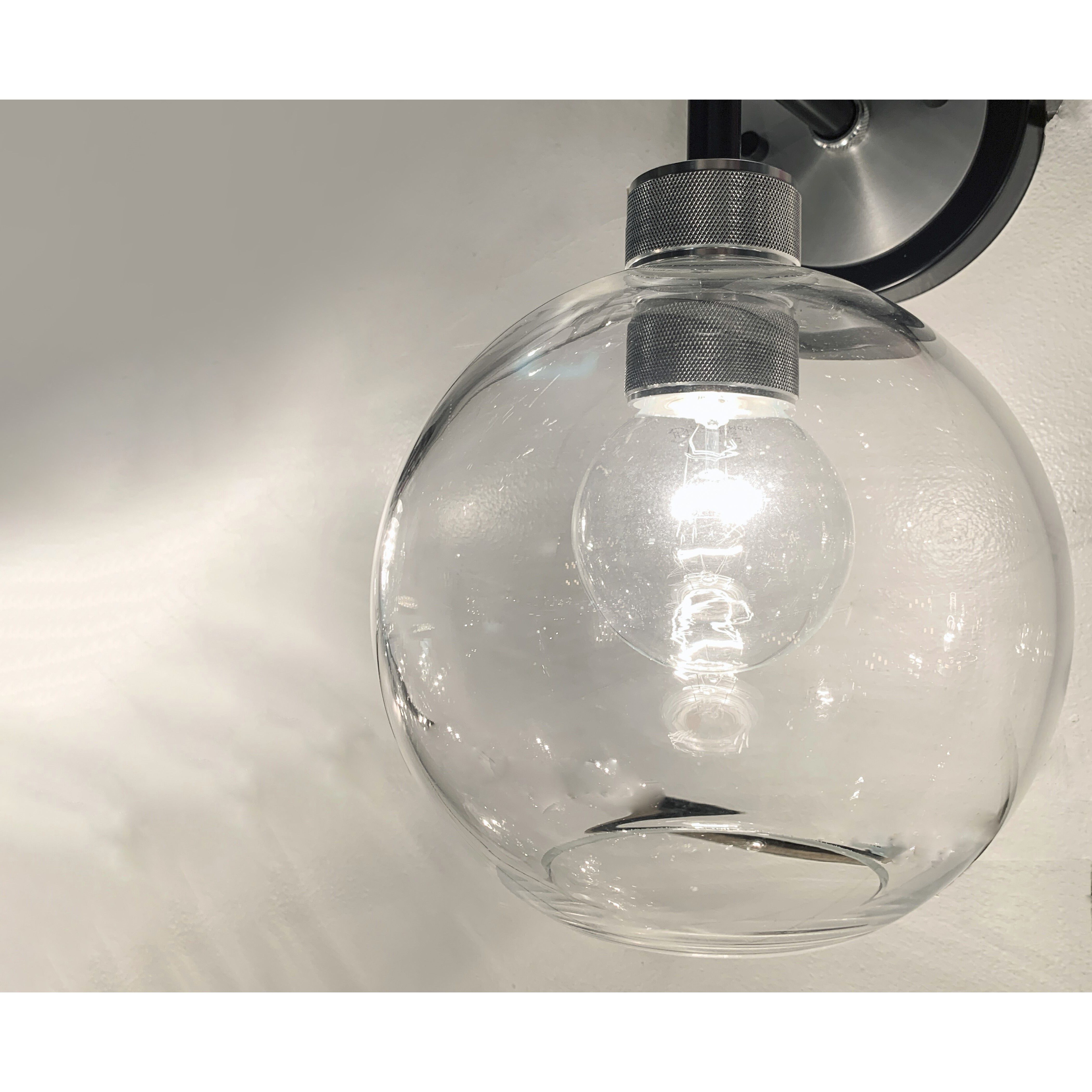 Vessel 3 Light Black/Brushed Aluminum Wall Sconce Wall Light