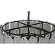 Lotus 8 Light 33 inch Matte Black Chandelier Ceiling Light, Extra Large