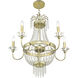 Valentina 5 Light 26 inch Hand Applied Winter Gold Chandelier Ceiling Light