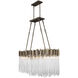 Matrix 6 Light 36.5 inch Havana Gold Linear Pendant Ceiling Light