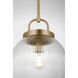 Drew & Jonathan Preston 1 Light 10 inch Satin Brass Pendant Ceiling Light in LED