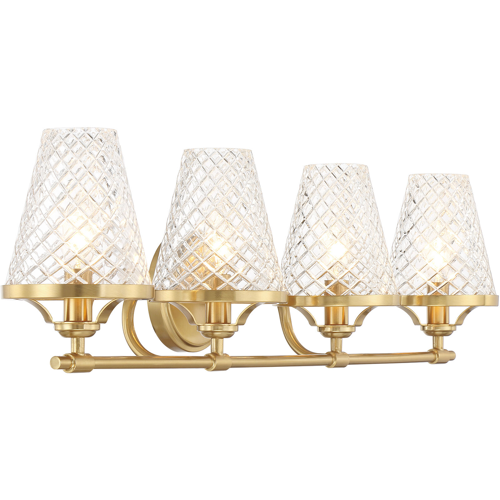 Candler 4 Light 32 inch Warm Brass Bathroom Vanity Light Wall Light