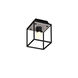 Caged 1 Light 6.69 inch White Marble Semi-Flush Mount Ceiling Light