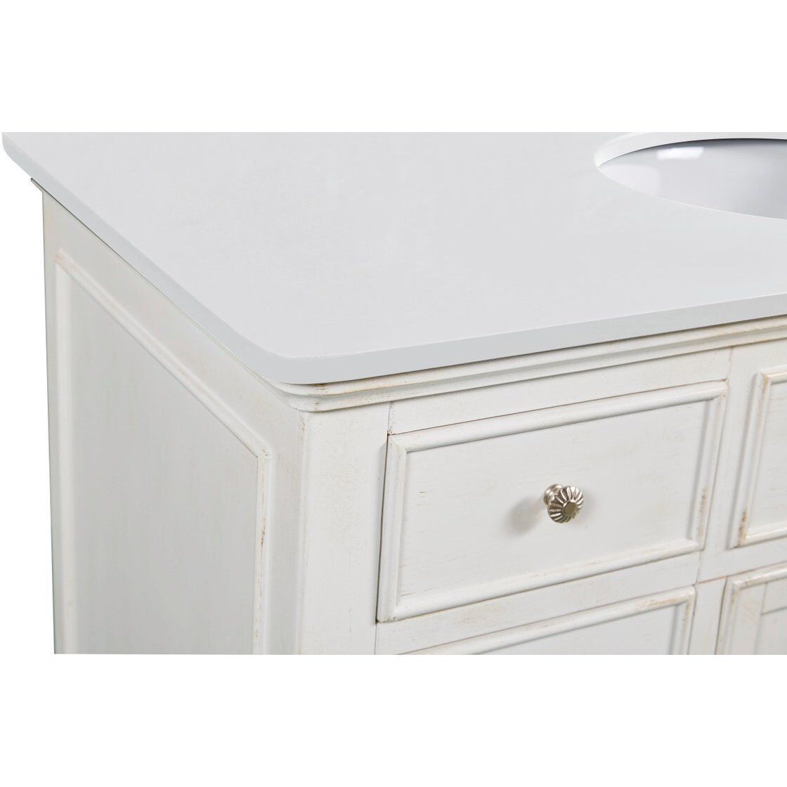 Otto 48 X 21 X 35 inch Antique White Vanity Sink Set