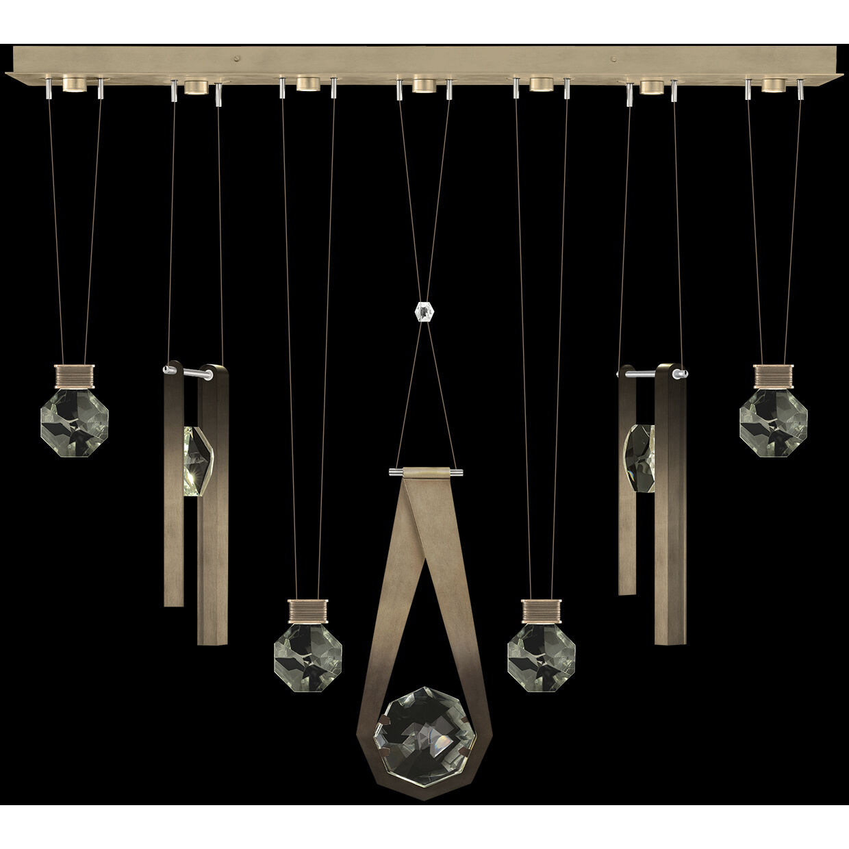 Aria 14 Light 60 inch Bronze Pendant Ceiling Light
