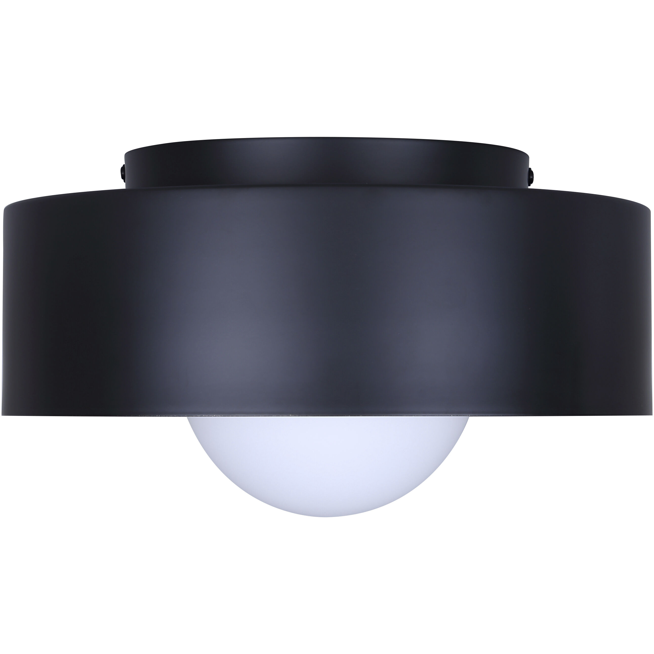 Daylon 1 Light 12.63 inch Black Flush Mount Ceiling Light