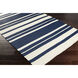 Picnic 132 X 96 inch Navy/Cream Handmade Rug, PVC