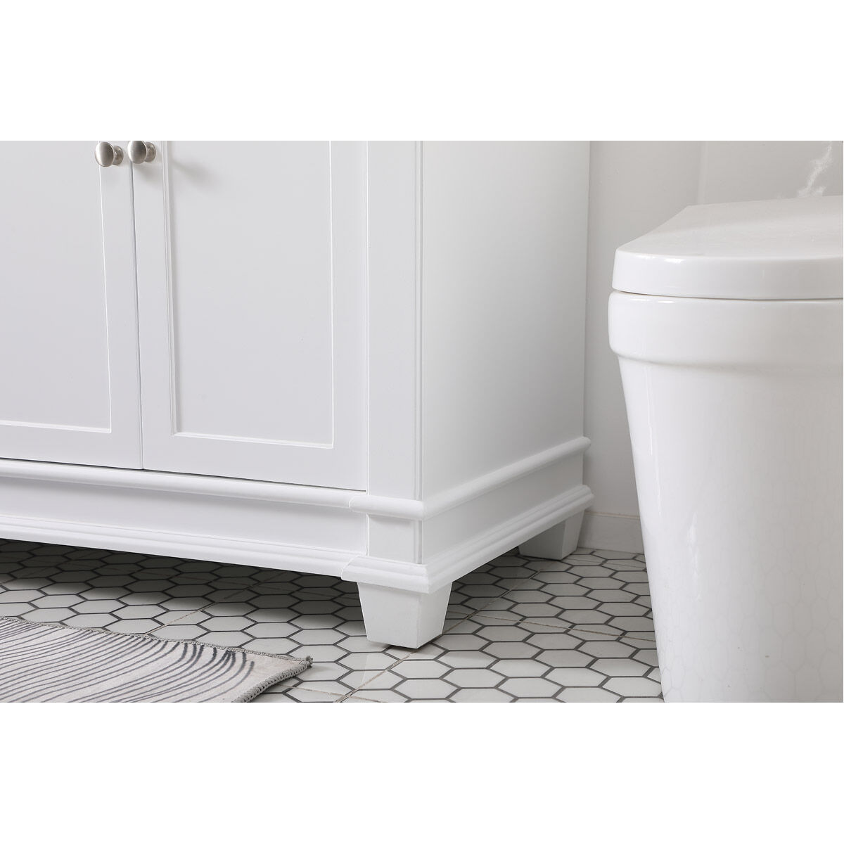 Wesley 72 X 22 X 35 inch White Vanity Sink Set