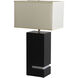 Zen 28 inch 22.00 watt Espresso and Brushed Nickel Table Lamp Portable Light