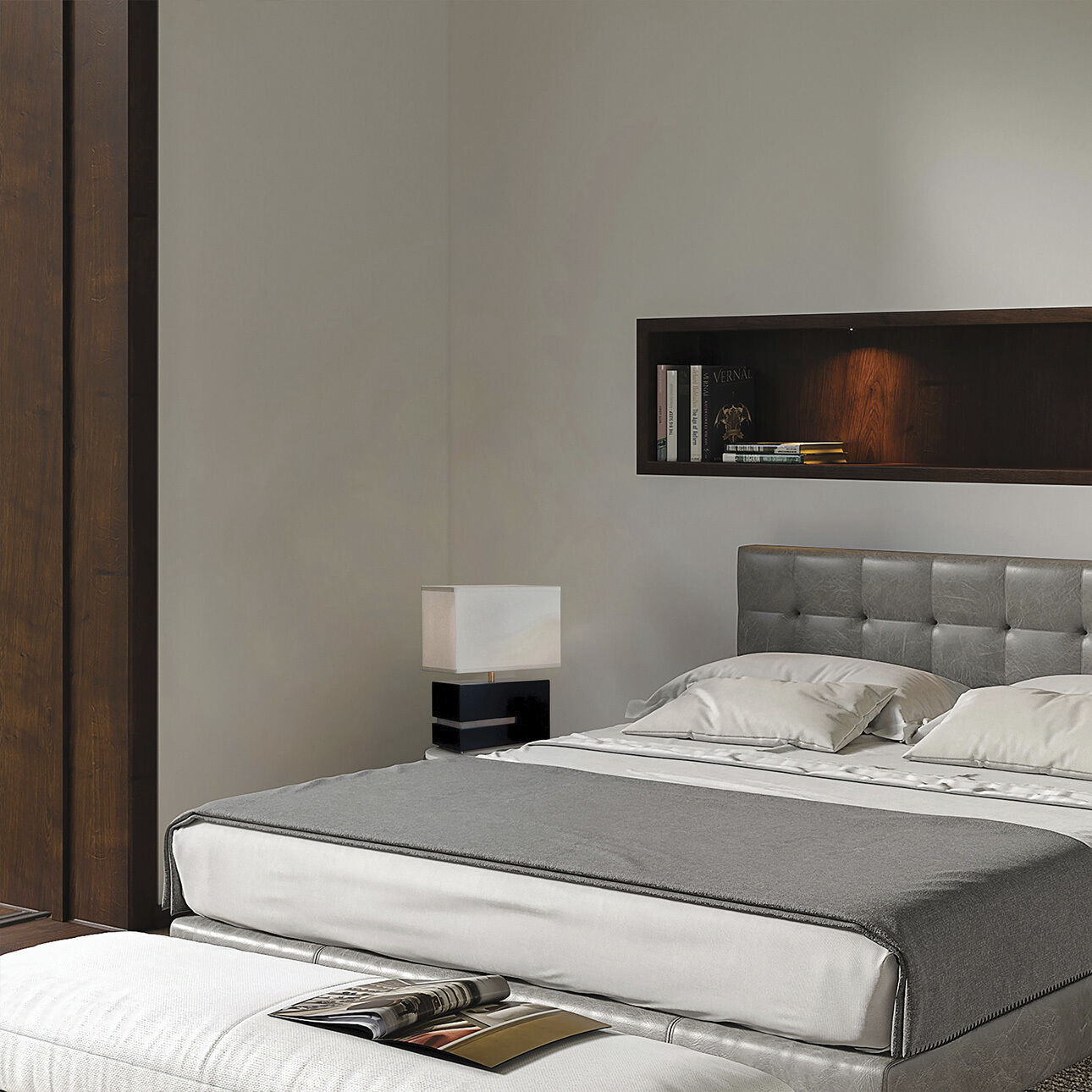 Zen 20 inch 100.00 watt Dark Brown and Brushed Nickel Table Lamp Portable Light