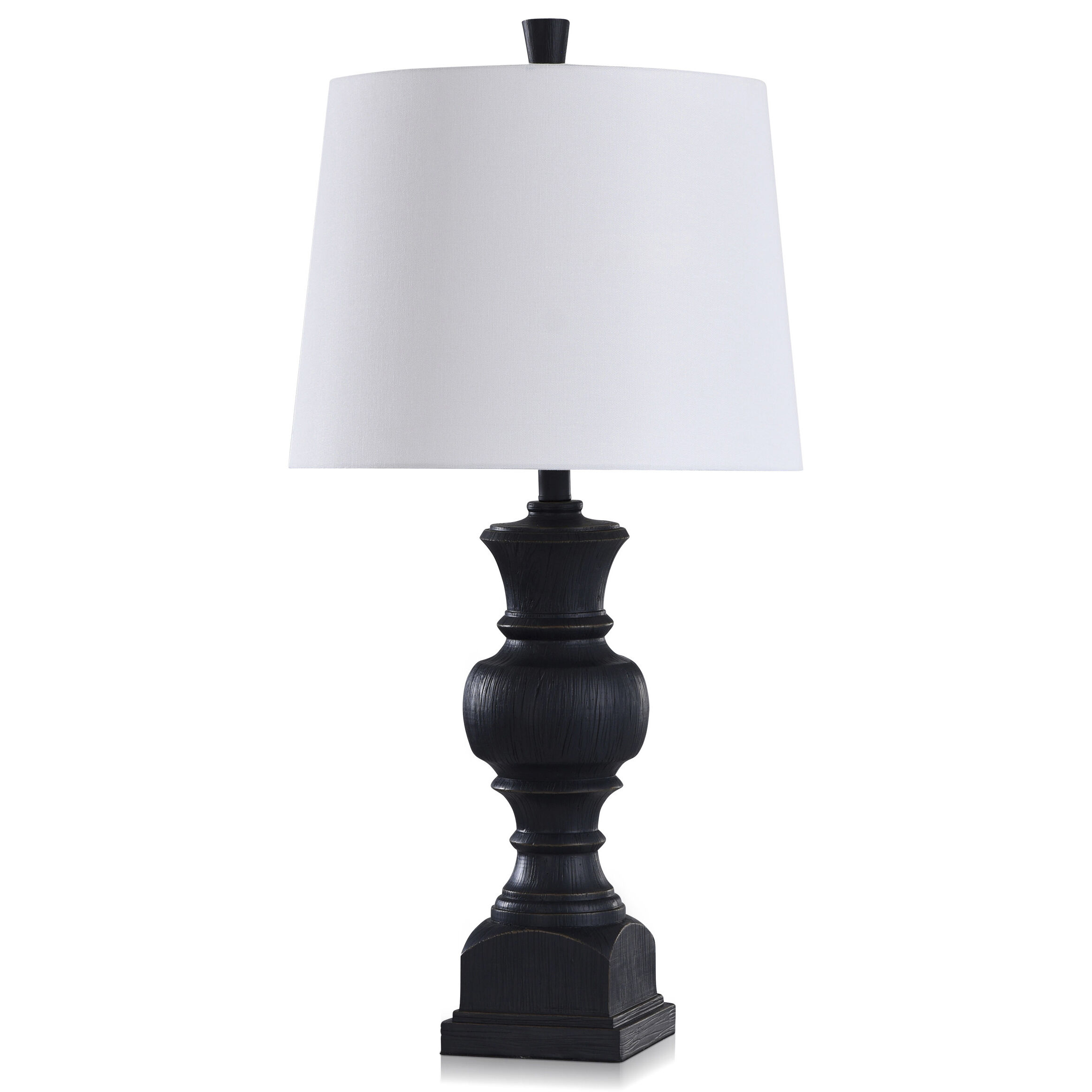 Tipton Farmhouse 32 inch 150 watt Black Table Lamp Portable Light