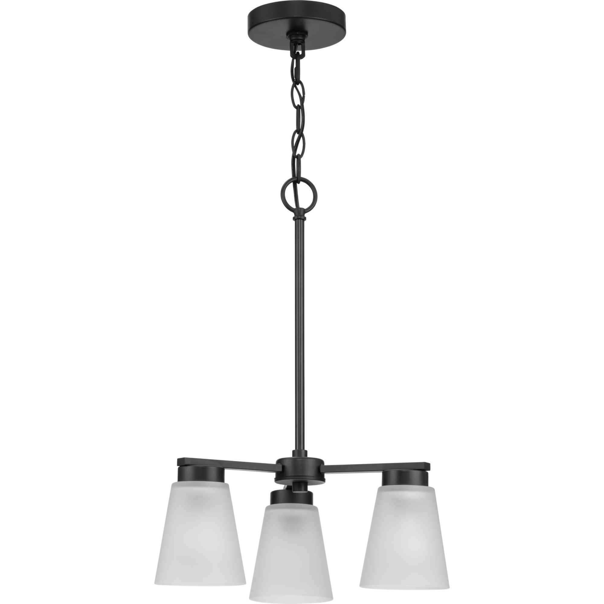 Tanner 3 Light 16.62 inch Matte Black Chandelier Ceiling Light