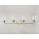 Acadia 4 Light 35 inch Satin Nickel Vanity Light Wall Light
