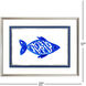 Reef Fish Blue and Metallic Framed Art