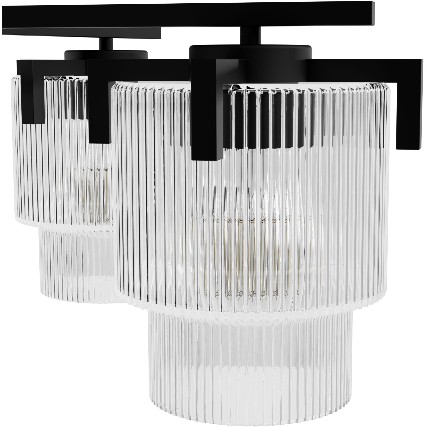 Ontario 5 Light 27.3 inch Matte Black Chandelier Ceiling Light, Medium