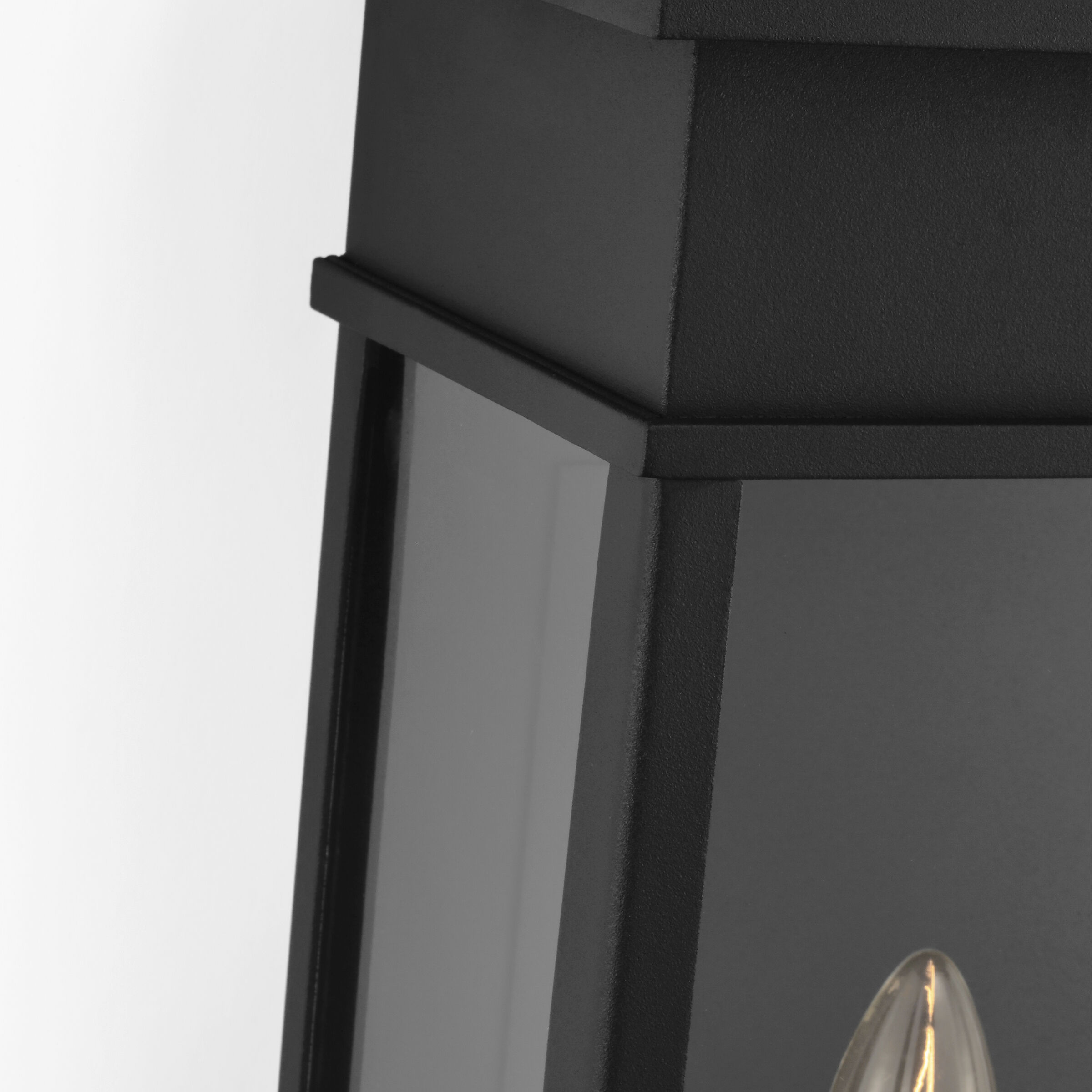 C&M by Chapman & Myers Cupertino 2 Light 22.75 inch Textured Black Outdoor Wall Lantern