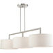 Meridian Linear Chandelier Ceiling Light in Brushed Nickel