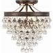 Calypso 3 Light 13 inch Vibrant Bronze Semi Flush Ceiling Light