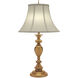 Ellie 33 inch 150 watt Umbered Brass Table Lamp Portable Light
