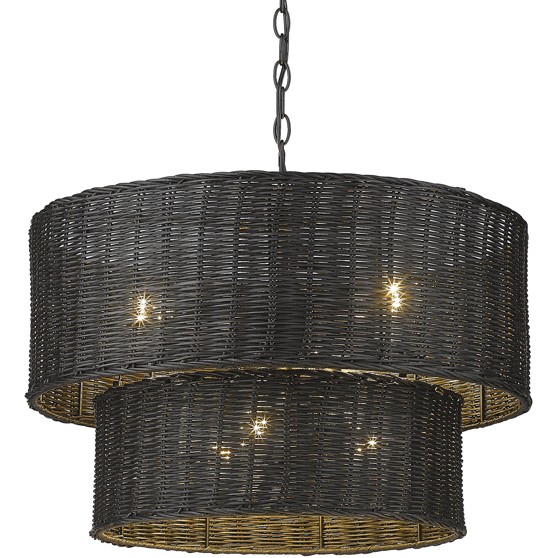 Erma 6 Light 22.38 inch Matte Black Chandelier Ceiling Light