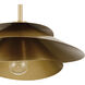 Hiro 1 Light 12.75 inch Alturas Gold Pendant Ceiling Light, Large