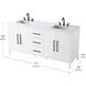 Millie 72 X 35 inch White Bathroom Vanity Cabinet
