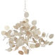 Lunaria 6 Light 34.5 inch Contemporary Silver Leaf Chandelier Ceiling Light