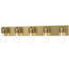 Eos 5 Light 36.5 inch Modern Brass Bath Sconce Wall Light