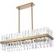 Serephina 24 Light 42 inch Satin Gold Linear Chandelier Ceiling Light