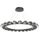 Pebble LED Graphite Chandelier Ceiling Light, Ring