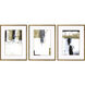 Neo Moderne White and Metallic and Brown Framed Art, The Studio