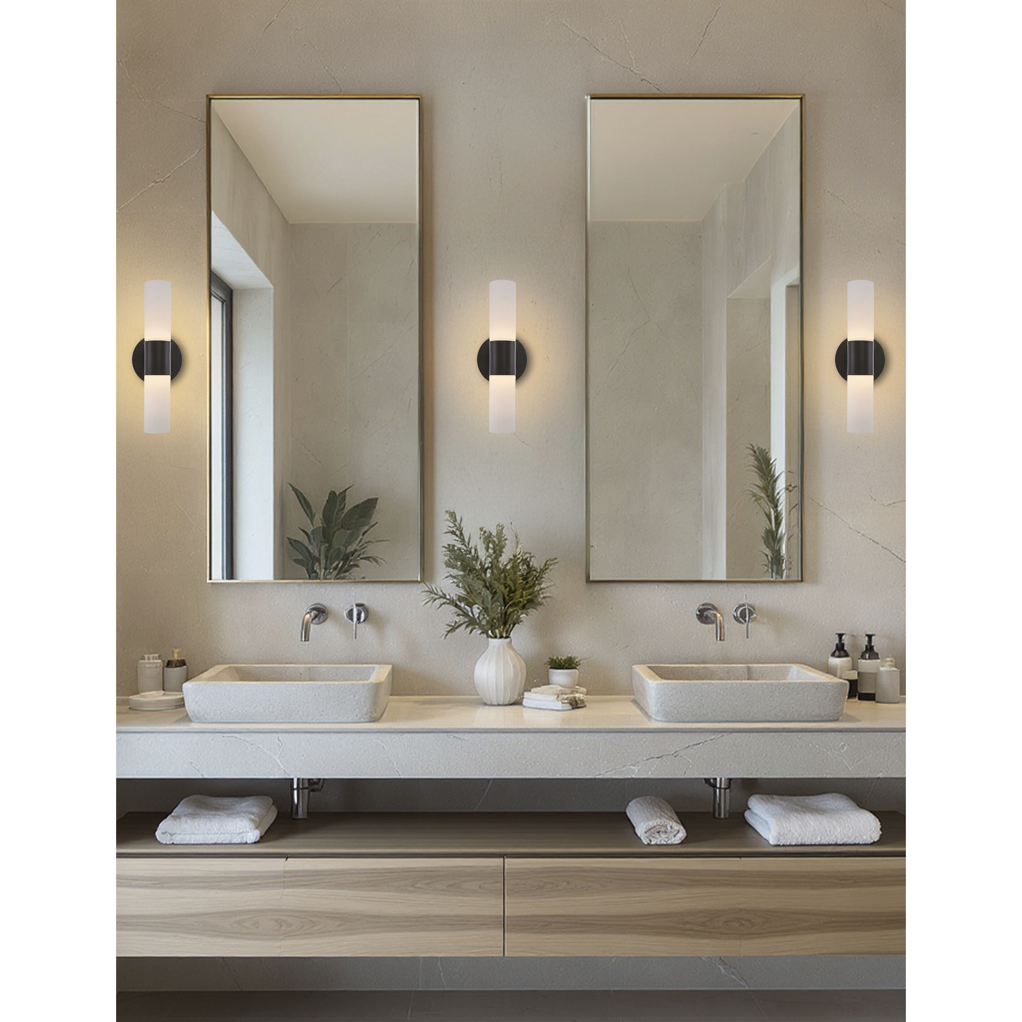 Fusion Collection - Cellini Family 4.5 inch Matte Black ADA Wall Sconce Wall Light, EVOLV