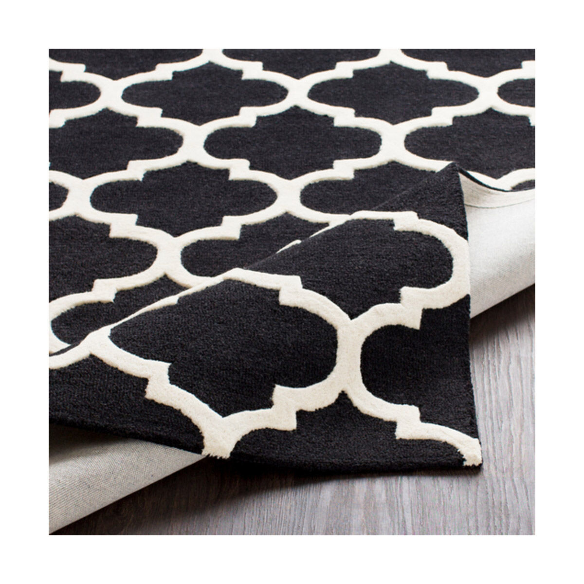 Pollack 36 X 24 inch Black Indoor Area Rug, Rectangle