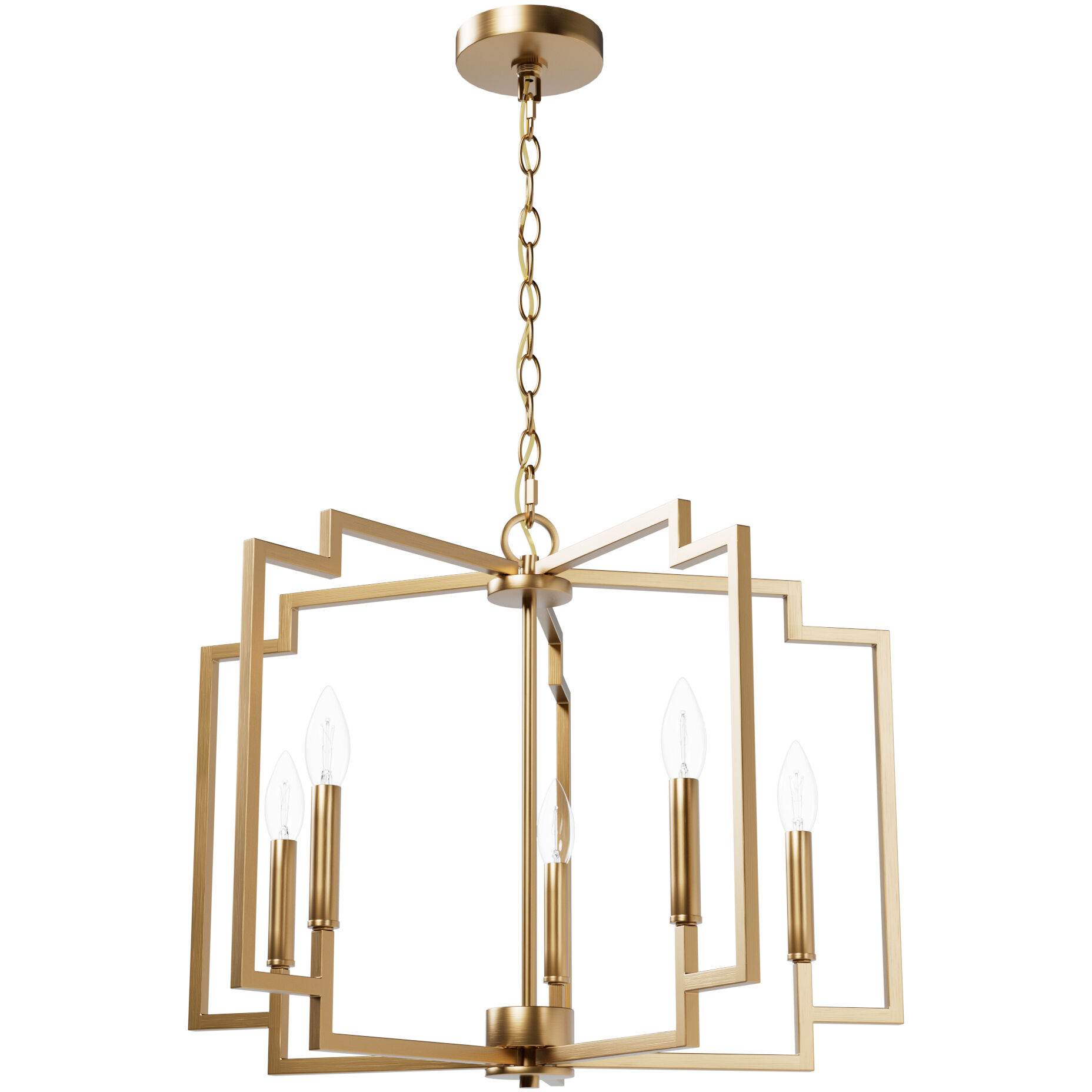 Zoanne 5 Light 24 inch Alturas Gold Chandelier Ceiling Light, Medium