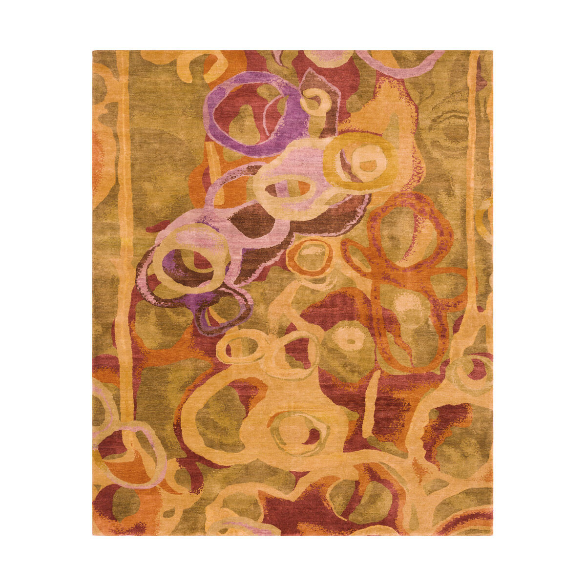 Brought to Light 120 X 96 inch Brown and Green Area Rug, Wool