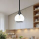 Alora Mood Hazel 1 Light 6.63 inch Clear Glass/Matte Black Pendant Ceiling Light
