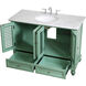 Rhodes 48 X 48 X 35 inch Vintage Mint and Brushed Nickel Vanity Sink Set