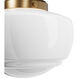 Saddle Creek 1 Light 7.5 inch Alturas Gold Semi Flush Mount Ceiling Light