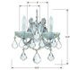 Maria Theresa Sconce Wall Light in Clear Hand Cut, Polished Chrome