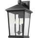 Beacon 3 Light 22.5 inch Black Outdoor Wall Light