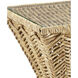 Hadi 23 X 18 inch Natural and Clear Accent Table