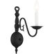 Williamsburg 1 Light 4 inch Black Sconce Wall Light