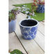 Terracotta Blue and White Outdoor Planter, Set of 4