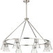 Gianna 40 inch Brushed Nickel Chandelier Ceiling Light